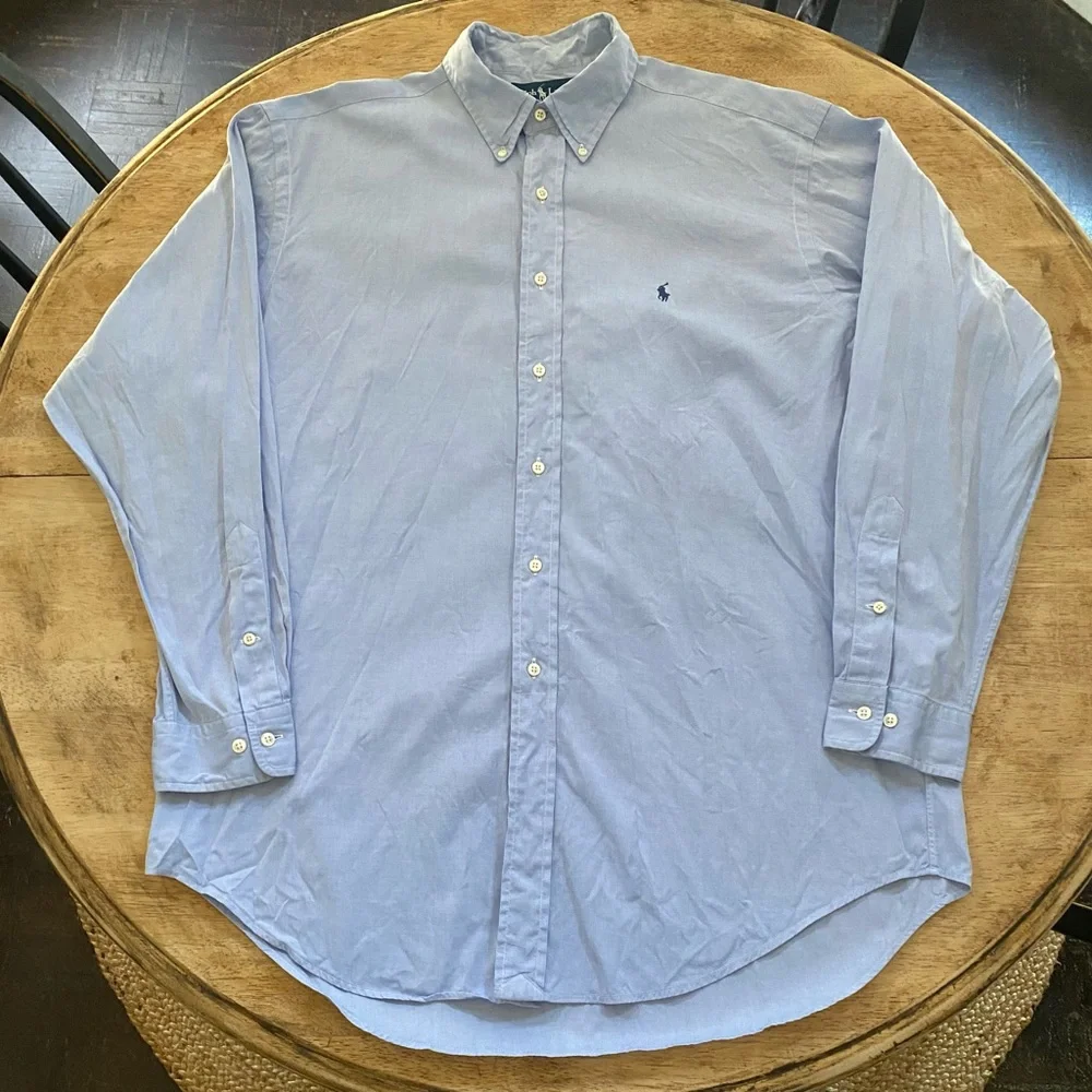 Polo Ralph Lauren Classic Fit Men’s 16.6 34/35 Lt Blue Cotton Oxford‎ Shirt